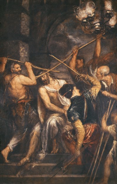 Cristo incoronato di spine da Tiziano Vecelli